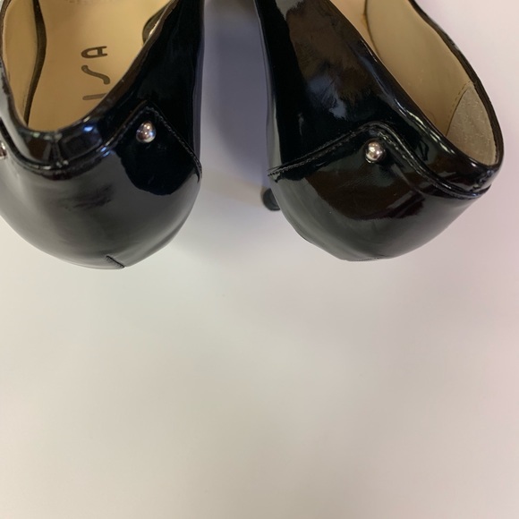 Unisa Shoes Size6 Black Patent Leather Kitten Heel - Picture 4 of 7